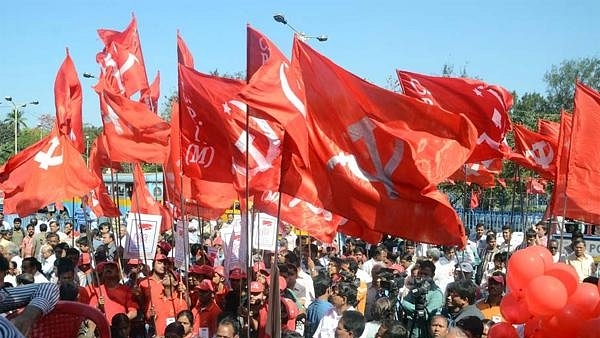 CPI-M workers at a rally in Kerala.