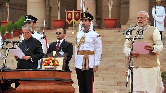 Modi being sworn in&nbsp;