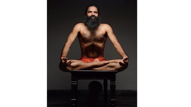 Baba Ramdev and his famous tummy tuck. (Bandeep Singh/India Today)