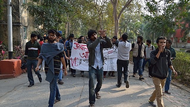 Representational image: Student protest at the Jadavpur University campus, Kolkata (Biswarup Ganguly/Wikimedia Commons)