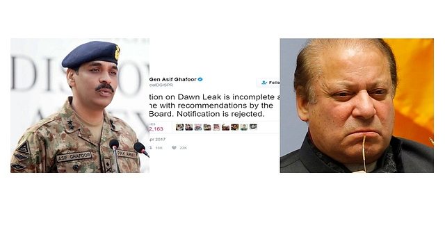 Asif Ghafoor and Nawaz Sharif