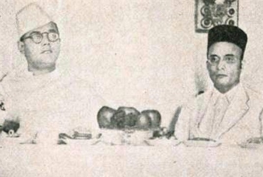 Savarkar with Subhas Chandra Bose 