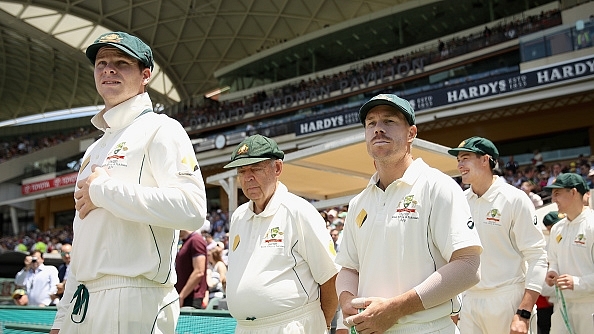 Steve Smith and David Warner of Australia look on during a Test match. (Cameron Spencer/Getty Images)