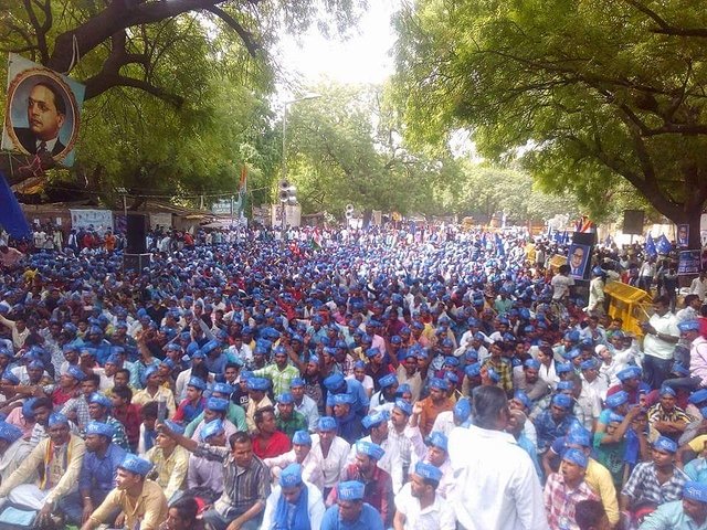 Bheem Army protesters in New Delhi