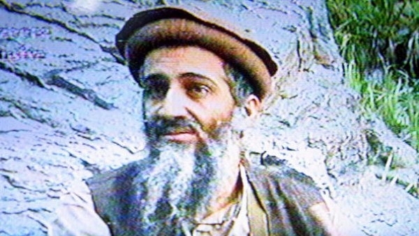 A still image taken from a video tape aired on Al Jazeera, showing al-Qaeda leader Osama bin Laden in an unspecified location. (Salah Malkawi/Getty Images)