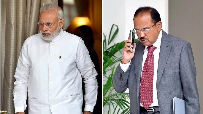 Indian Prime Minister Narendra Modi and National Security Advisor Ajit Doval (Ajay Aggarwal/Hindustan Times via Getty Images)