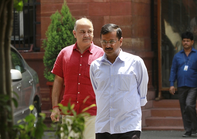 Arvind Kejriwal and Manish Sisodia  (Sanjeev Verma/Hindustan Times via Getty Images)