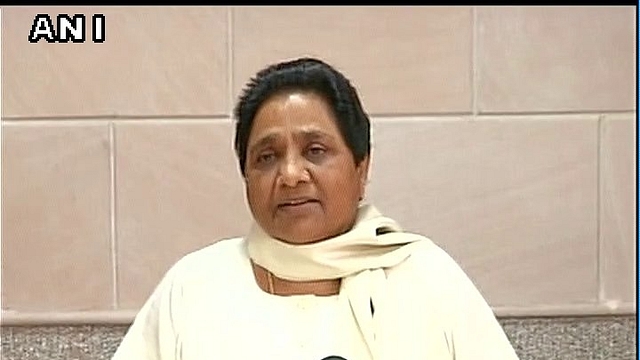 Mayawati addressing the press after Kovind was announced (Photo Credits: ANI)