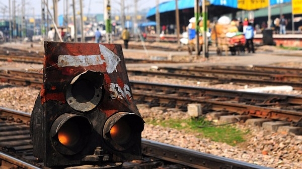 Railway signals at New Delhi Station (Ramesh Pathania/Mint via Getty Images)