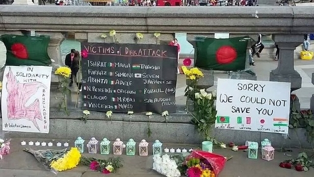 A tribute to the victims of the Dhaka attack