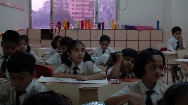 School kids in a class room (Prasad Gori/Hindustan Times via Getty Images)&nbsp;