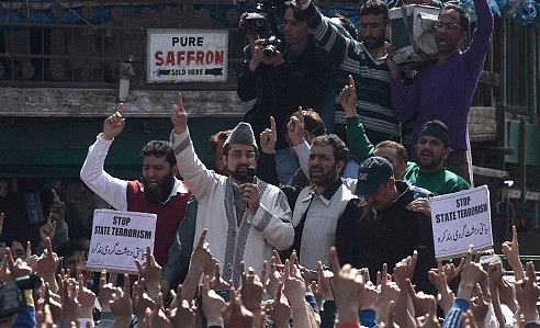 Seven Kashmiri separatist leaders were arrested on Tuesday. (Waseem Andrabi/Hindustan Times via Getty Images)