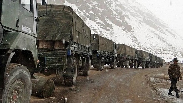 An Indian Army convoy.