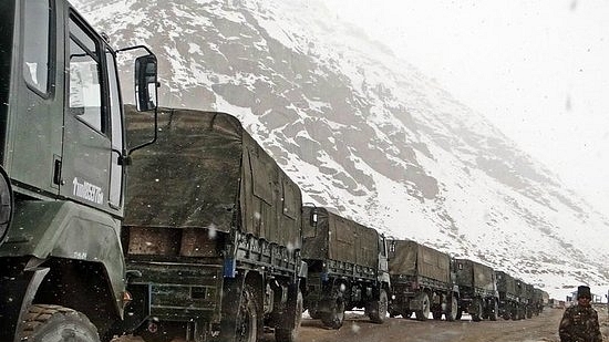 An Indian Army convoy. 