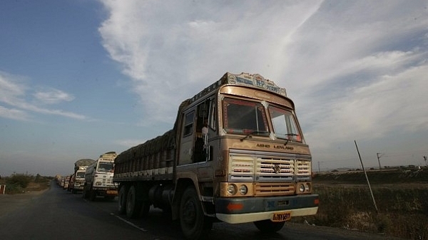 Highway trucks in north Maharashtra (Vikas Khot/Hindustan Times via Getty Images)