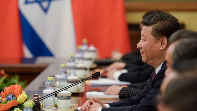 Xi Jingping meeting Israel leaders (Etienne Oliveau/Pool/Getty Images)