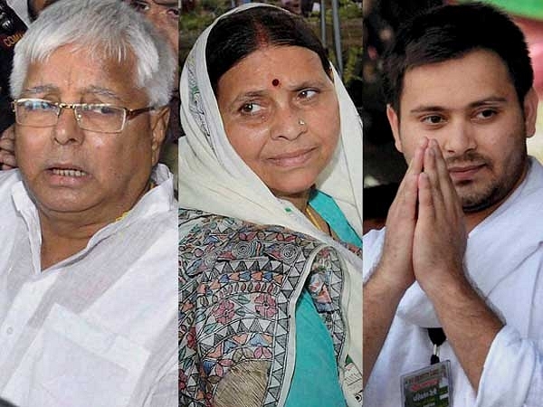 (Left - Right) Lalu Yadav, 
Rabri Devi and Tejashwi Yadav.

