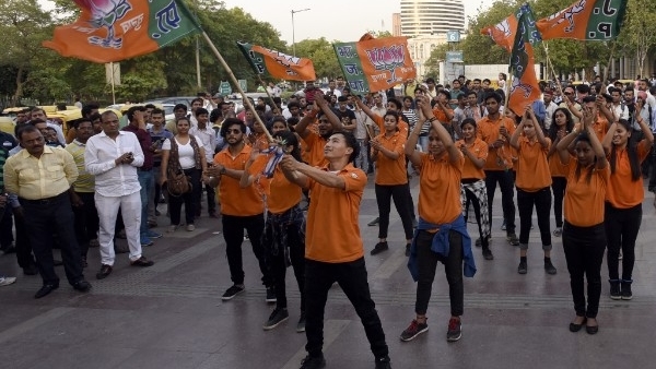 BJP’s young cadre (Sonu Mehta/Hindustan Times via Getty Images)