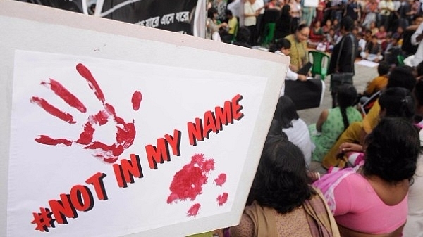 Citizens protest named ‘Not In My Name’ against lynching incidents in Kolkata, India. (Samir Jana/Hindustan Times via Getty Images)