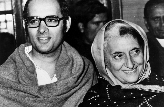 Indira Gandhi with son Sanjay Gandhi (Keystone/Getty Images)