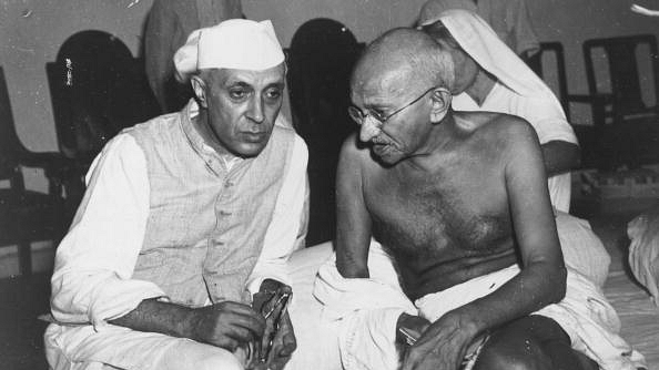 Jawaharlal Nehru and Gandhi