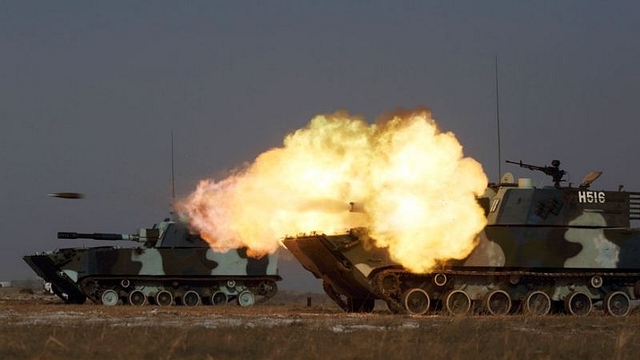 
People’s Liberation Army troops conducting drills.

