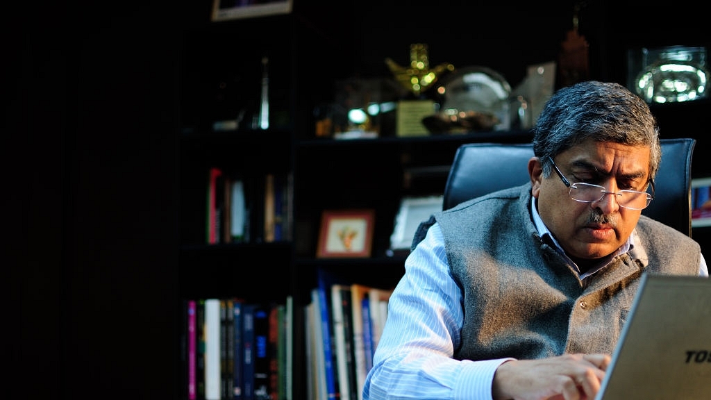 Nandan Nilekani photographed during an interview at his office in New Delhi. (Pradeep Gaur/Mint via Getty Images)