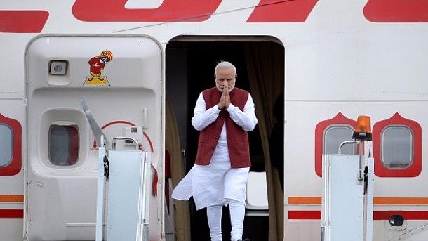 Prime Minister Narendra Modi arriving in Ufa for the BRICS/SCO Summits, Russia, 2015. (Alexei Danichev/Host Photo Agency/Ria Novosti via Getty Images)