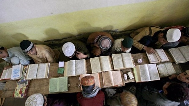 Students at a madrasa