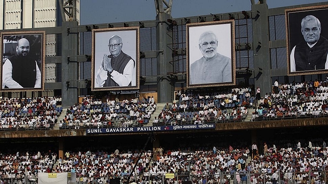 Top BJP leaders (Anshuman Poyrekar/Hindustan Times via Getty Images)&nbsp;