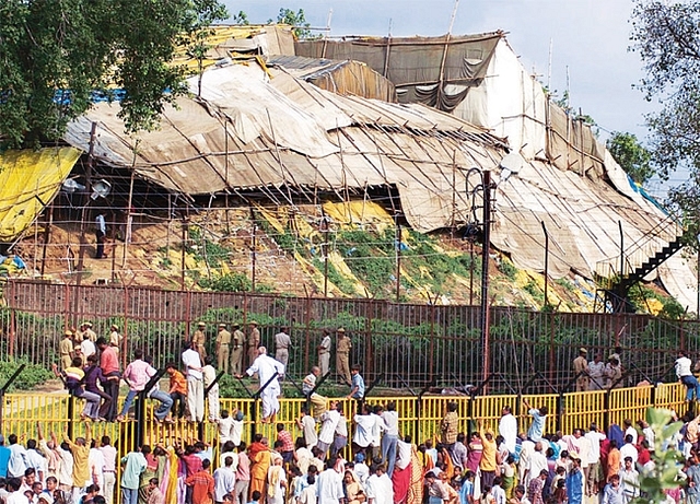 Makeshift temple at Ram Janmabhoomi in Ayodhya