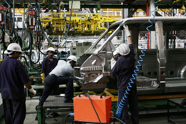 An automobile factory in India. (Manoj Patil/Hindustan Times via Getty Images)&nbsp;