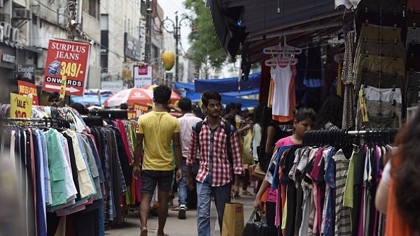 Shoppers at Karol Bagh market after GST roll-out. (Saumya Khandelwal/Hindustan Times via Getty Images)