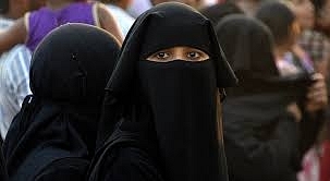 Muslim women in a burkha