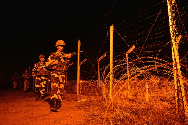 Soldiers patrolling the International Border (AUSEEF MUSTAFA/AFP/Getty Images)