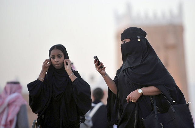 
                Saudi women at a cultural festival near the 
capital Riyadh on Sunday. (Fayez Nureldine/AFP/Getty Images)
        
    


