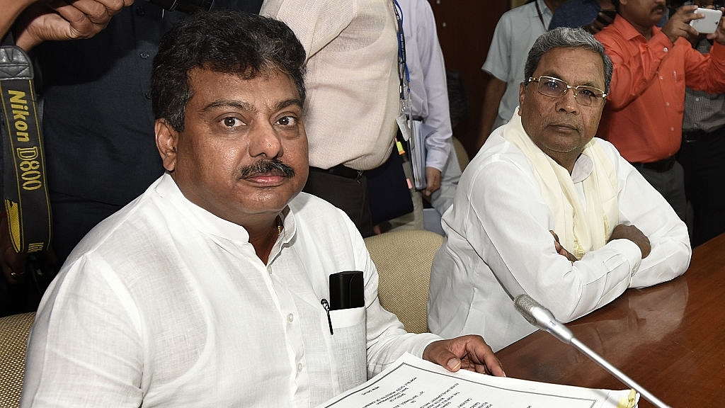 MB Patil, Minister for Water Resources and Siddaramaiah, Chief Minister of Karnataka (Sonu Mehta /Hindustan Times via Getty Images)