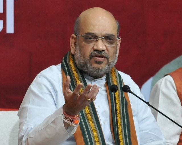 

BJP President Amit Shah  (Photo by Mujeeb Faruqui/Hindustan Times via Getty Images)