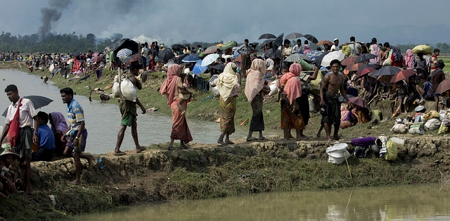 Rohingya Refugees in Ukhia along the Myanmar-Bangladesh border (K.M. ASAD/AFP/Getty Images)