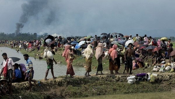 Rohingya refugees in Ukhia along the Myanmar-Bangladesh border (K.M. ASAD/AFP/Getty Images)