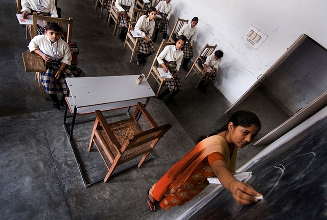 School children at a government school in Lucknow. (PriyankaParashar/Mint via GettyImages) (representative image)