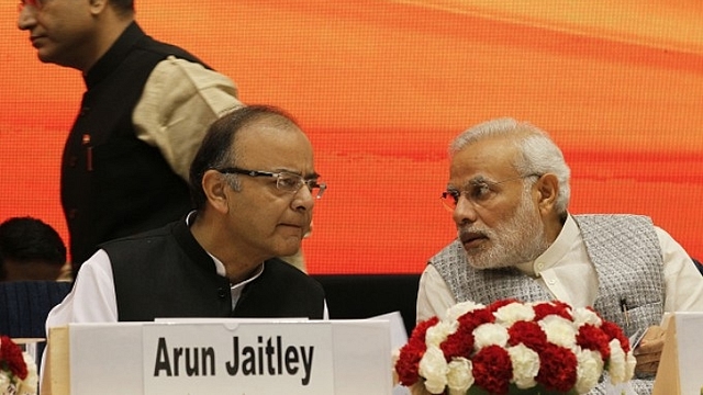 Prime Minister Narendra Modi with Finance Minister Arun Jaitley (Arvind Yadav/Hindustan Times via Getty Images)