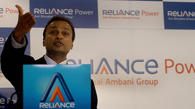 Anil Ambani addresses the media in Mumbai. (PAL PILLAI/AFP/Getty Images)