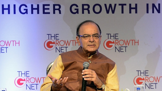 Indian Finance Minister Arun Jaitley speaks during the inauguration of the 4th Annual Growth Net Summit in New Delhi. (PRAKASH SINGH/AFP/GettyImages)