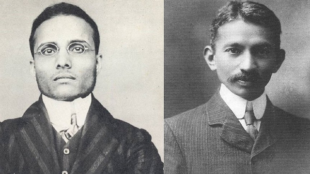 

Savarkar and Gandhi, right