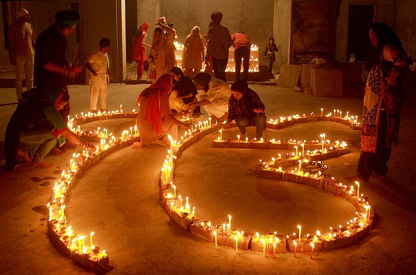 Deepawali in India. (Gurminder Singh/Hindustan Times via Getty Images)