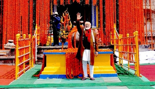 
Prime Minister Narendra Modi at the Kedarnath shrine in Rudraprayag. 

