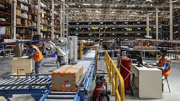 A warehouse operated by Future Supply Chain Solutions in Nagpur. (Dhiraj Singh/Bloomberg via Getty Images)