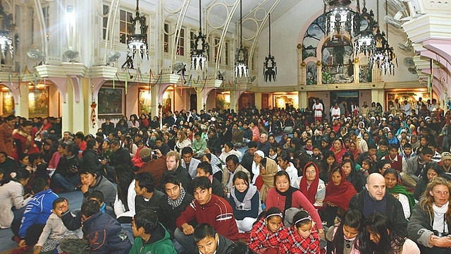 Christians in a Nepali Church. Nepal has documented rapid growth of the Christian population. (Anna Keating)