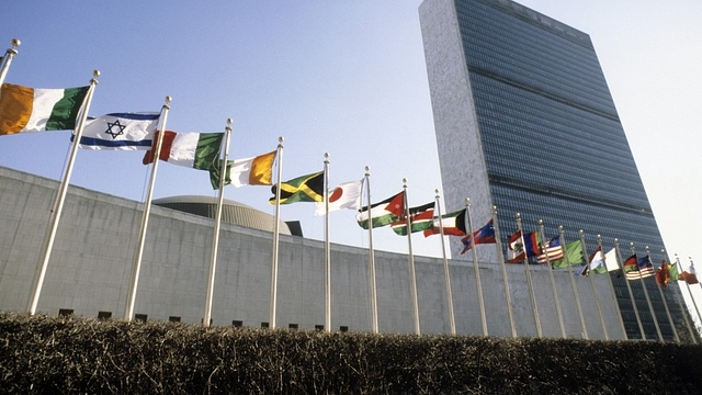 Flags at United Nations Headquarters

